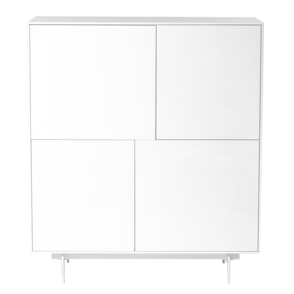 Eurostyle Birmingham 44inW Sideboard, High Gloss White