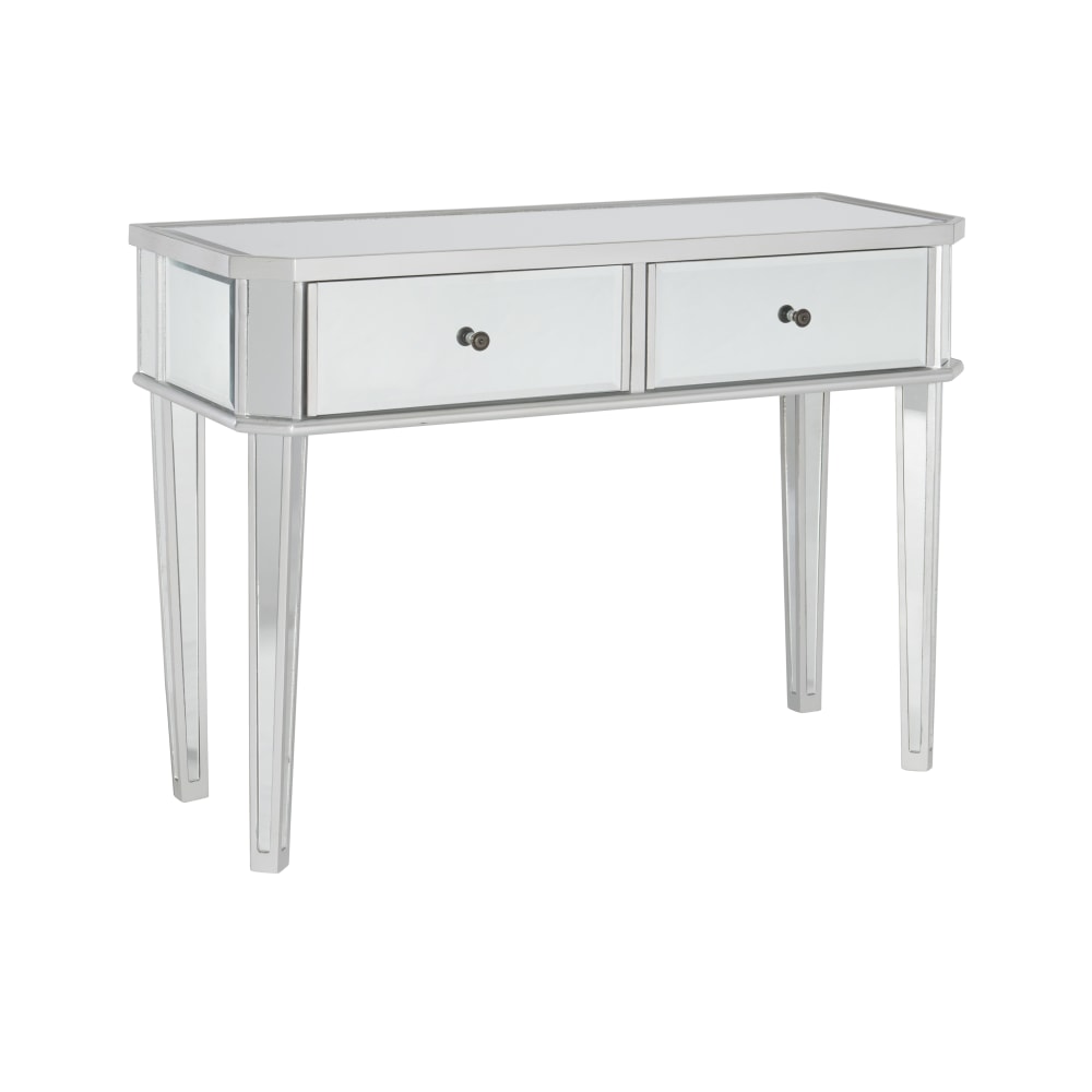 Powell Kiara Mirrored Console Table, 29-3/4inH x 40inW x 16inD, Silver