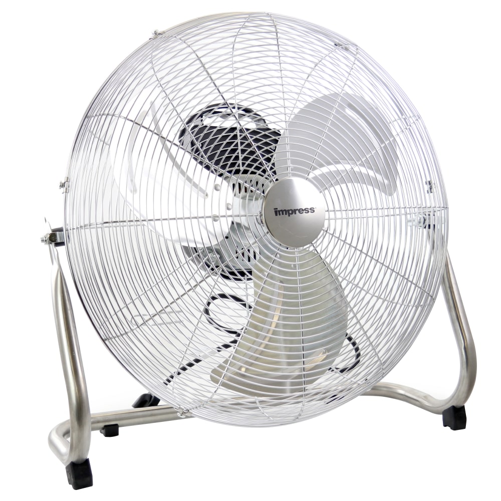 Impress 3-Speed High-Velocity Metal Fan, 18in, Chrome