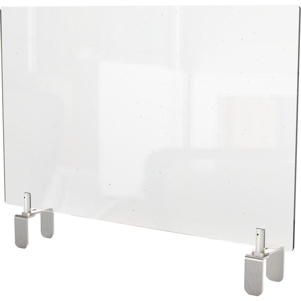 Ghent Partition Extender With Attached Clamp, 18in x 24in, Frosted