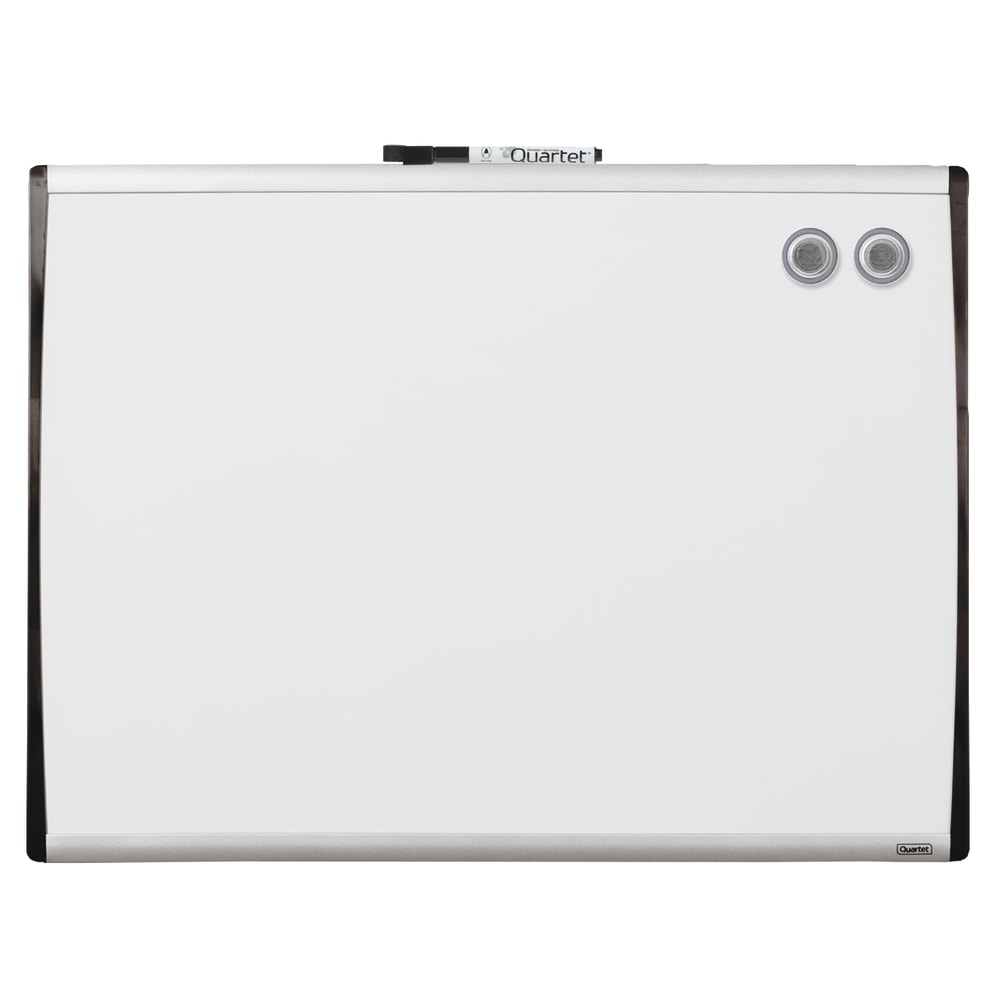 Quartet Magnetic Dry-Erase Whiteboard, 17in x 23in, Steel Frame With Black/Silver Finish