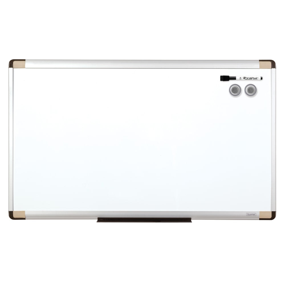 Quartet Magentic Dry-Erase Whiteboard, 18in x 30in, Metal Frame With Silver Finish