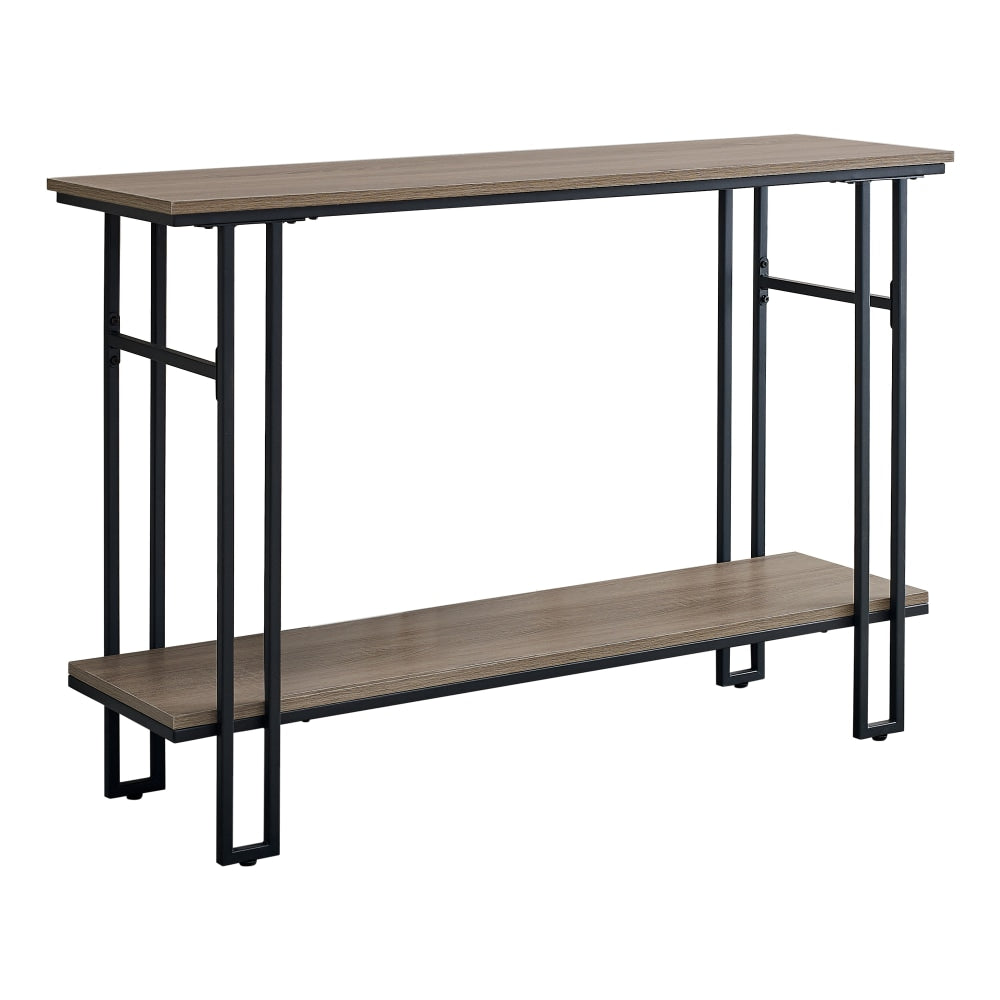 Monarch Specialties Pauly Console Accent Table, 32inH x 47-1/4inW x 13-3/4inD, Taupe/Black
