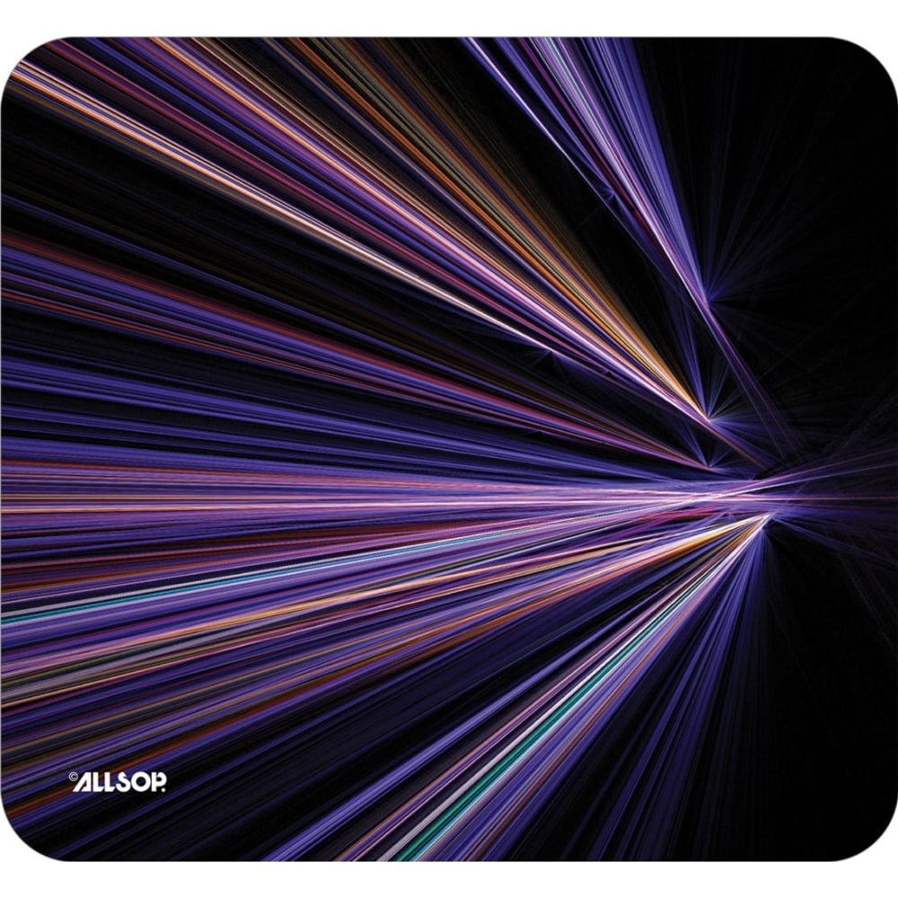 Allsop NatureSmart Image Mousepad - Tech Purple Stripes - (30600) - Tech Purple Stripes - 0.10in x 8.50in Dimension - Natural Rubber, Latex - Anti-skid