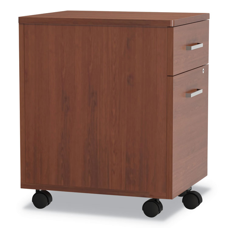 Trento Line Mobile Pedestal File, Left Or Right, 2-Drawers: Box/file, Legal/letter, Cherry, 16.5" X 19.75" X 23.63"