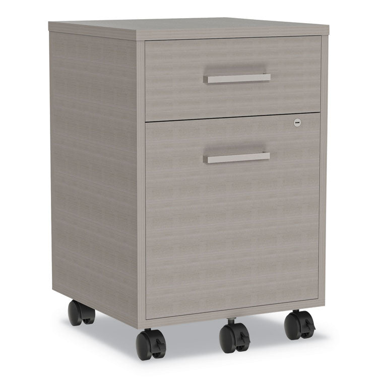 Urban Mobile File Pedestal, Left Or Right, 2-Drawers: Box/file, Legal/a4, Ash, 16" X 15.25" X 23.75"