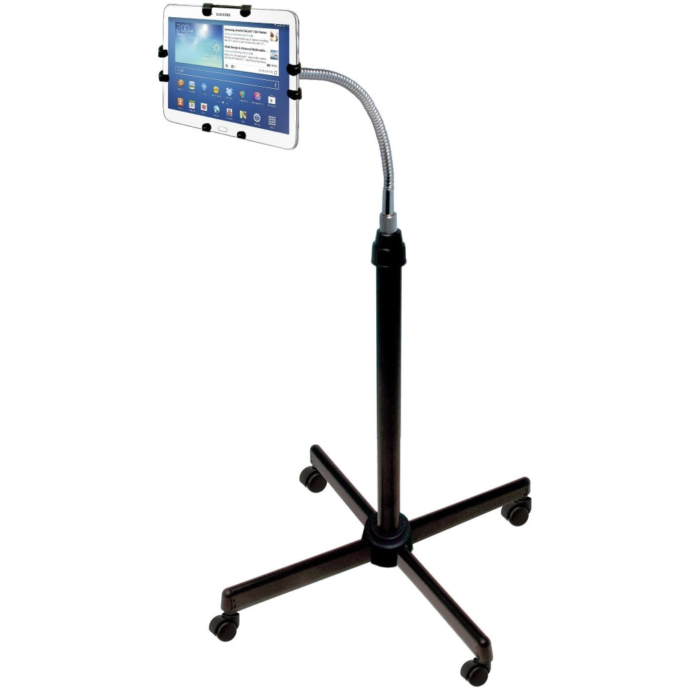 CTA Digital Universal Height Adjustable Gooseneck Floor Stand For Tablets 9.7in-10.1in Screen Support Floor Acrylonitrile Butadiene Styrene (ABS), Steel