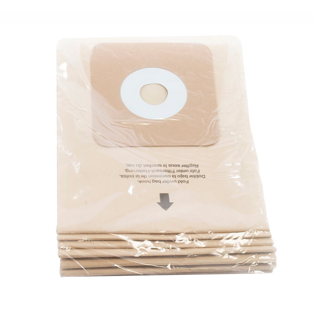 Nilfisk CarpeTriever Vacuum Bag Filters, 37 Qt, Black, Pack Of 6 Filters