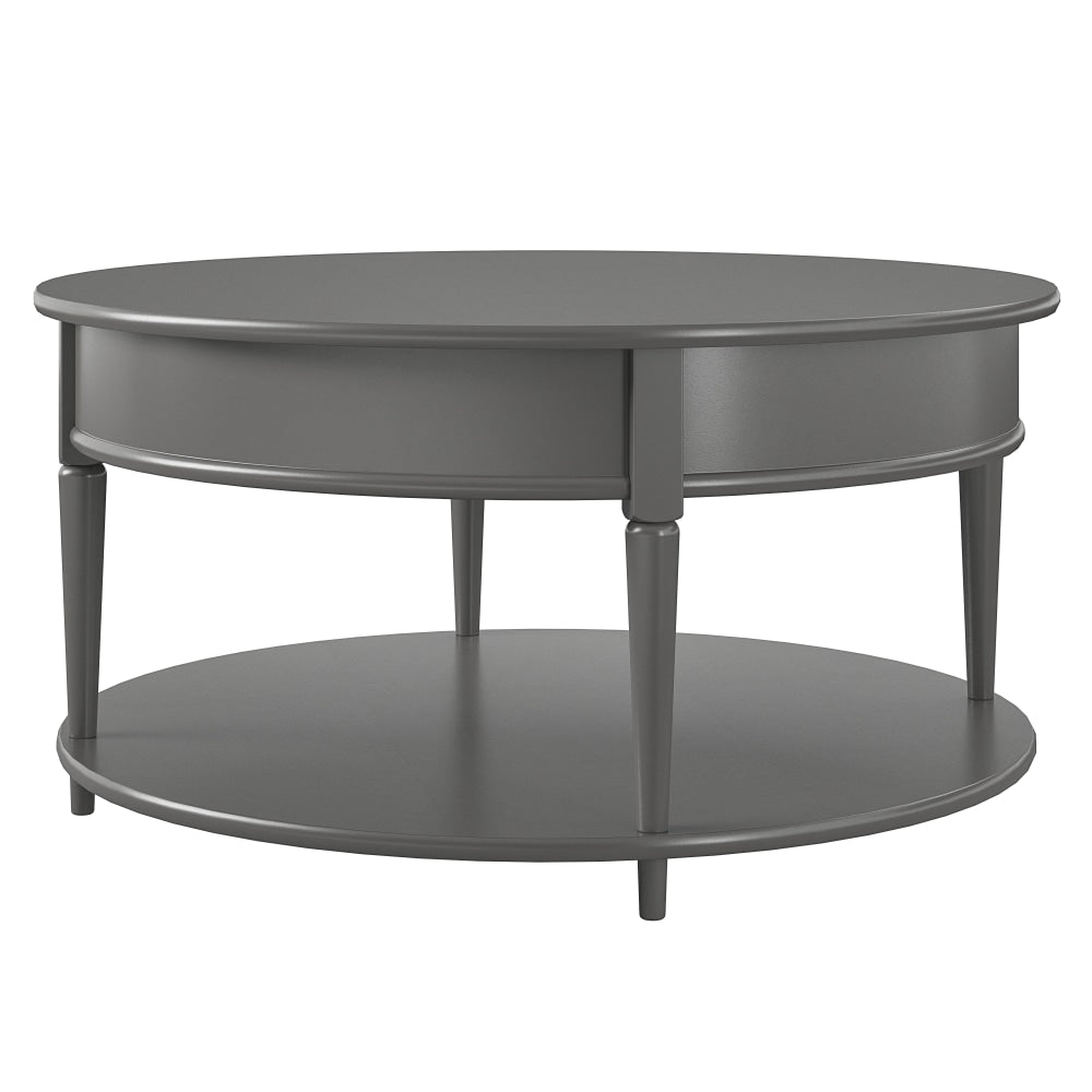 Ameriwood Home Aurora Coffee Table, 18-1/8inH x 35-7/8inW x 35-7/8inD, Gray