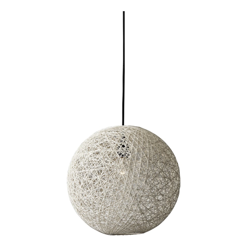 Adesso Havana Large Pendant Lamp, 15inW, Cream Shade/Black Base