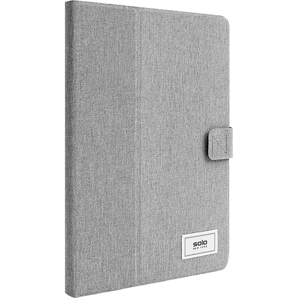 Solo New York RE:Think Polyester Universal Tablet Case, 12inH x 1-3/8inW x 9-1/4inD, 51% Recycled, Gray