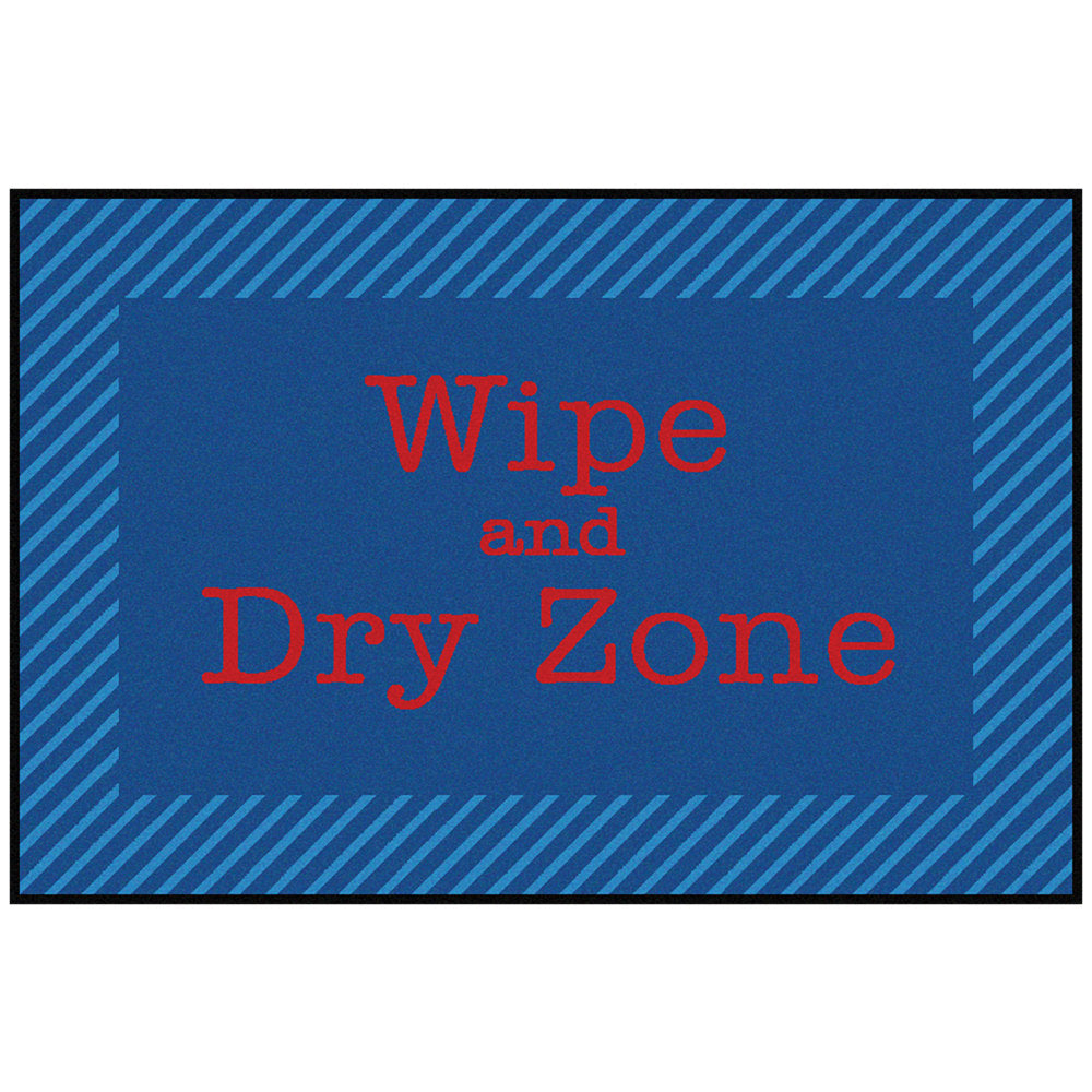 Carpets for Kids KID$Value Rugs Blue & Red Zone Wipe & Dry Zone Activity Rug, 3ft x 4 1/2ft , Blue