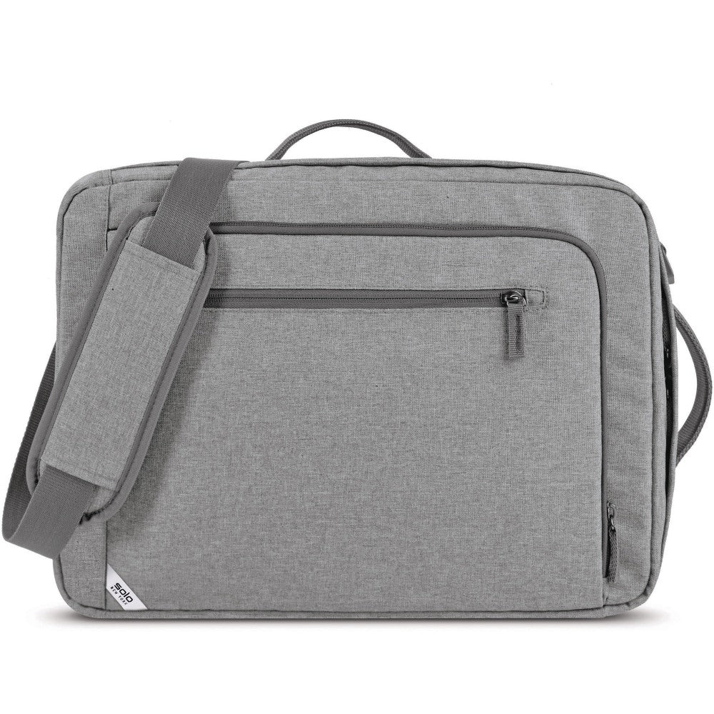 Solo New York Re:Utilize Hybrid Backpack Briefcase With 15.6in Laptop Pocket, Gray