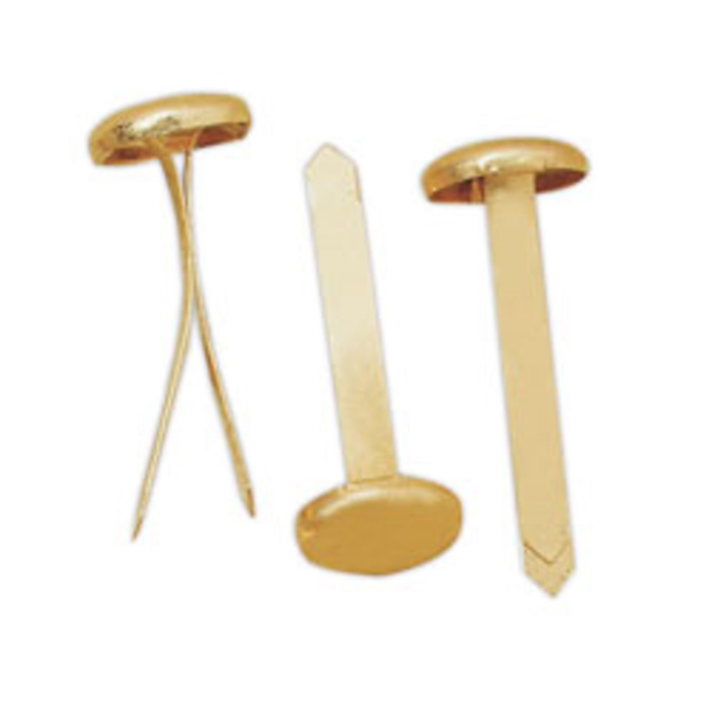 Office Depot Brand Brass Fasteners, 1 1/2in Length, Pack Of 60