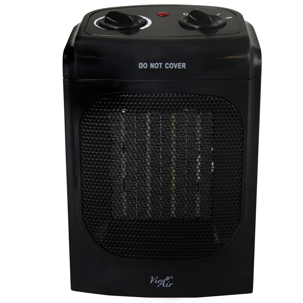 Vie Air 1500W Portable Ceramic Heater, Home, 5-1/4inH x 6-1/2inW x 10inD, Black