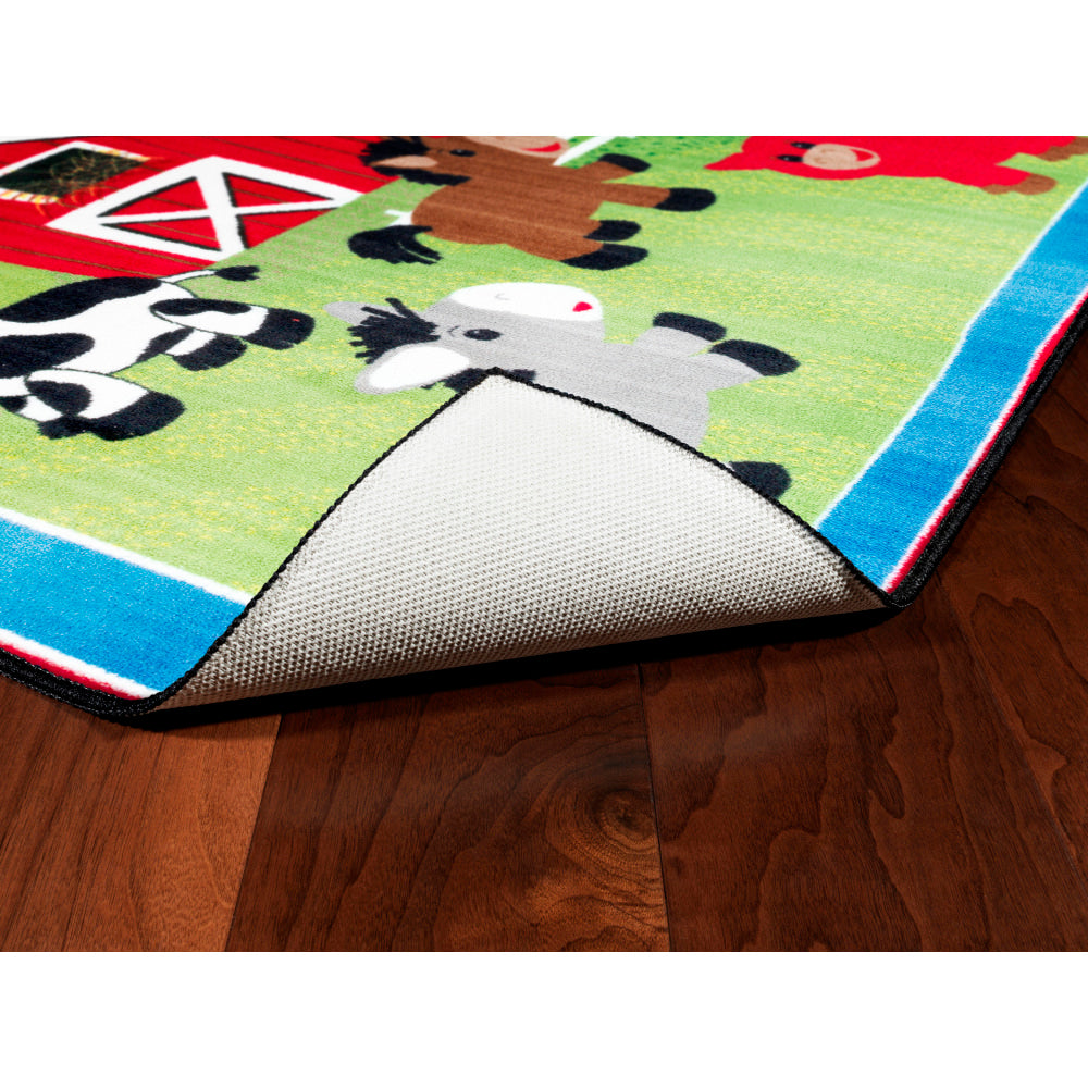 Flagship Carpets Cutie Barnyard Rug, Rectangle, 3ft x 5ft, Multicolor