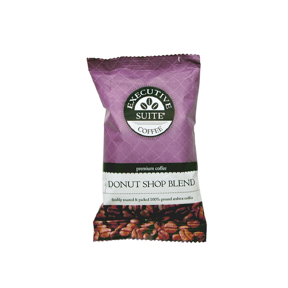 Executive Suite Coffee Single-Serve Coffee Packets, Donut Shop Regular Blend, Carton Of 42