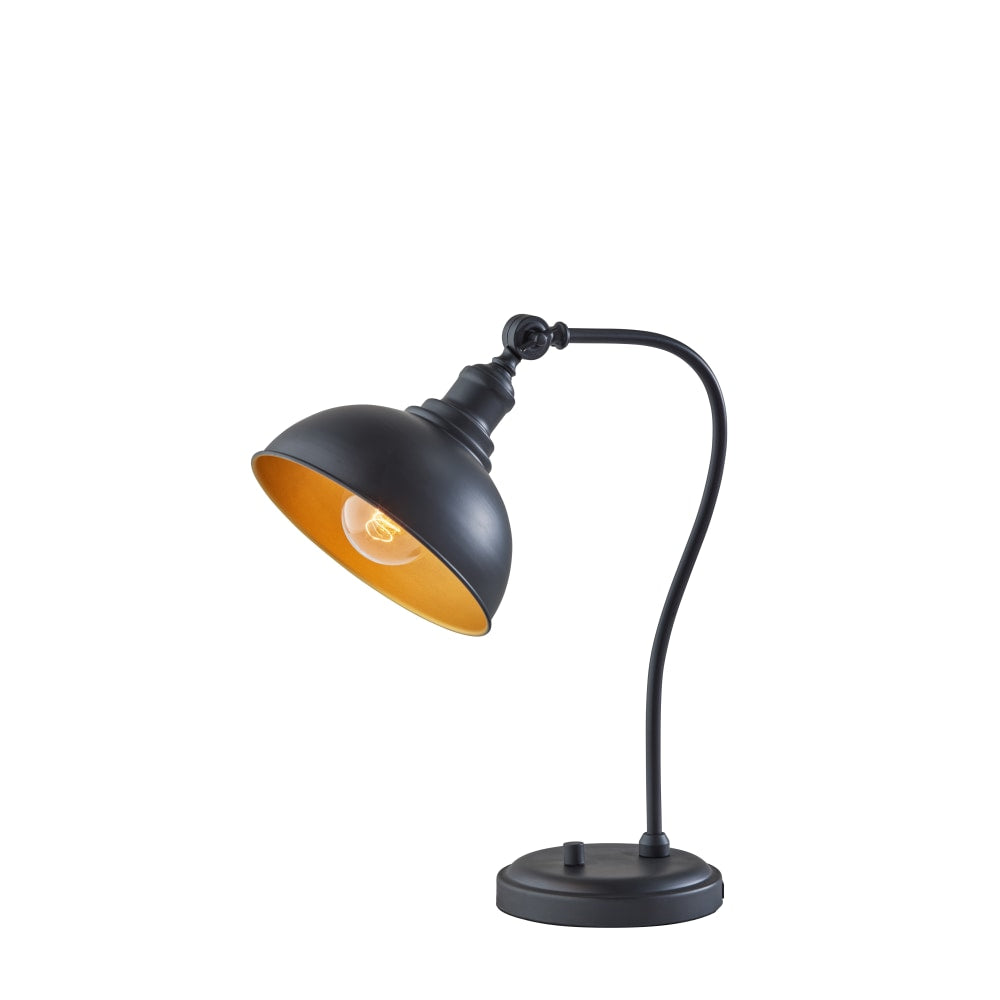 Adesso Wallace Desk Lamp, 20inH, Black