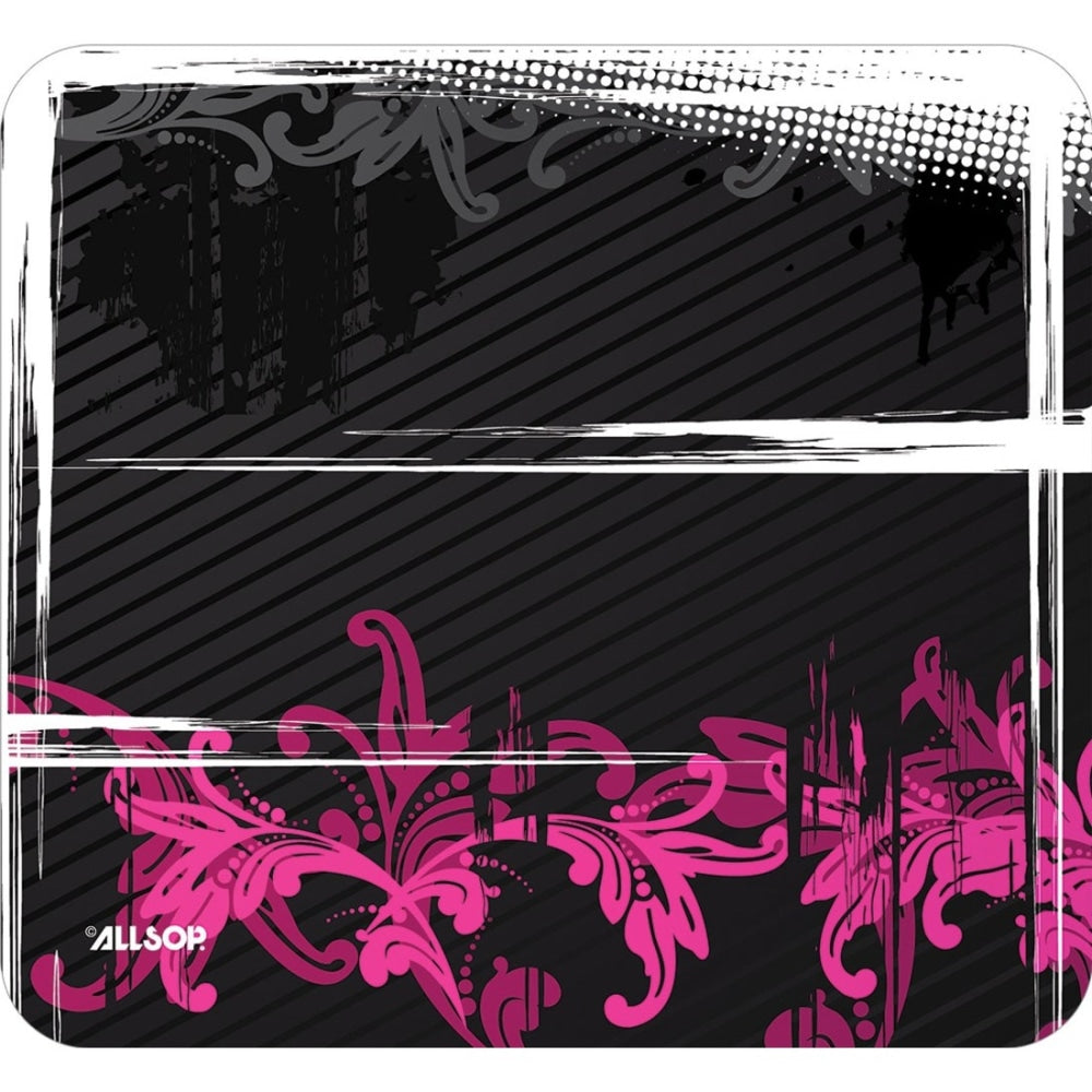 Allsop NatureSmart Image Mousepad - Floral Urban Pink - (30595) - Floral Urban Pink - 0.10in x 8.50in Dimension - Natural Rubber, Latex - Anti-skid
