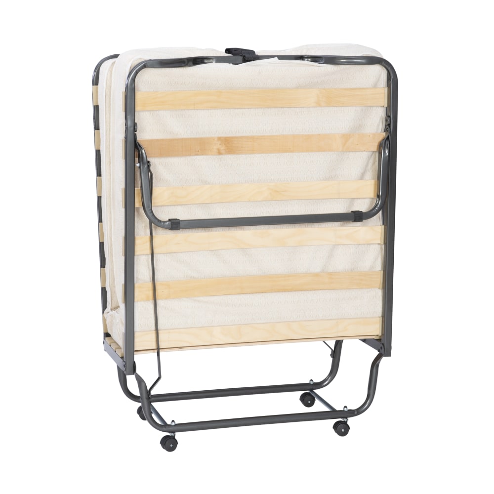 Linon Luxor Folding Bed With Memory Foam, 16-1/4inH x 31-1/2inW x 78-4/5inD, Beige