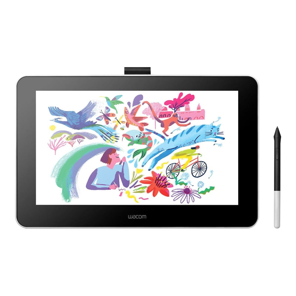 Wacom One - Digitizer w/ LCD display - right and left-handed - 11.6 x 6.5 in - wired - HDMI, USB 2.0 - flint white