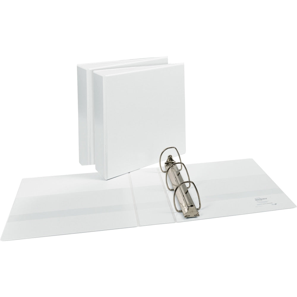 Avery Durable View Binders, 3in Ring, 8 1/2in x 11in, White, Pack Of 3