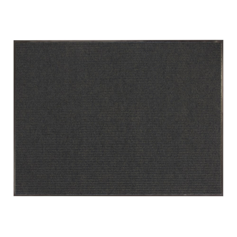 Office Depot Brand Tough Rib Floor Mat, 3ft x 4ft, Charcoal