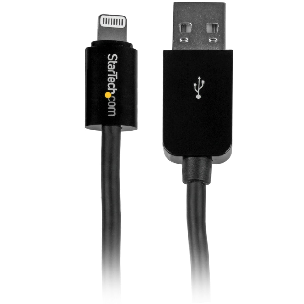 StarTech.com 3m (10ft) Long Black Apple 8-pin Lightning Connector to USB Cable for iPhone / iPod / iPad