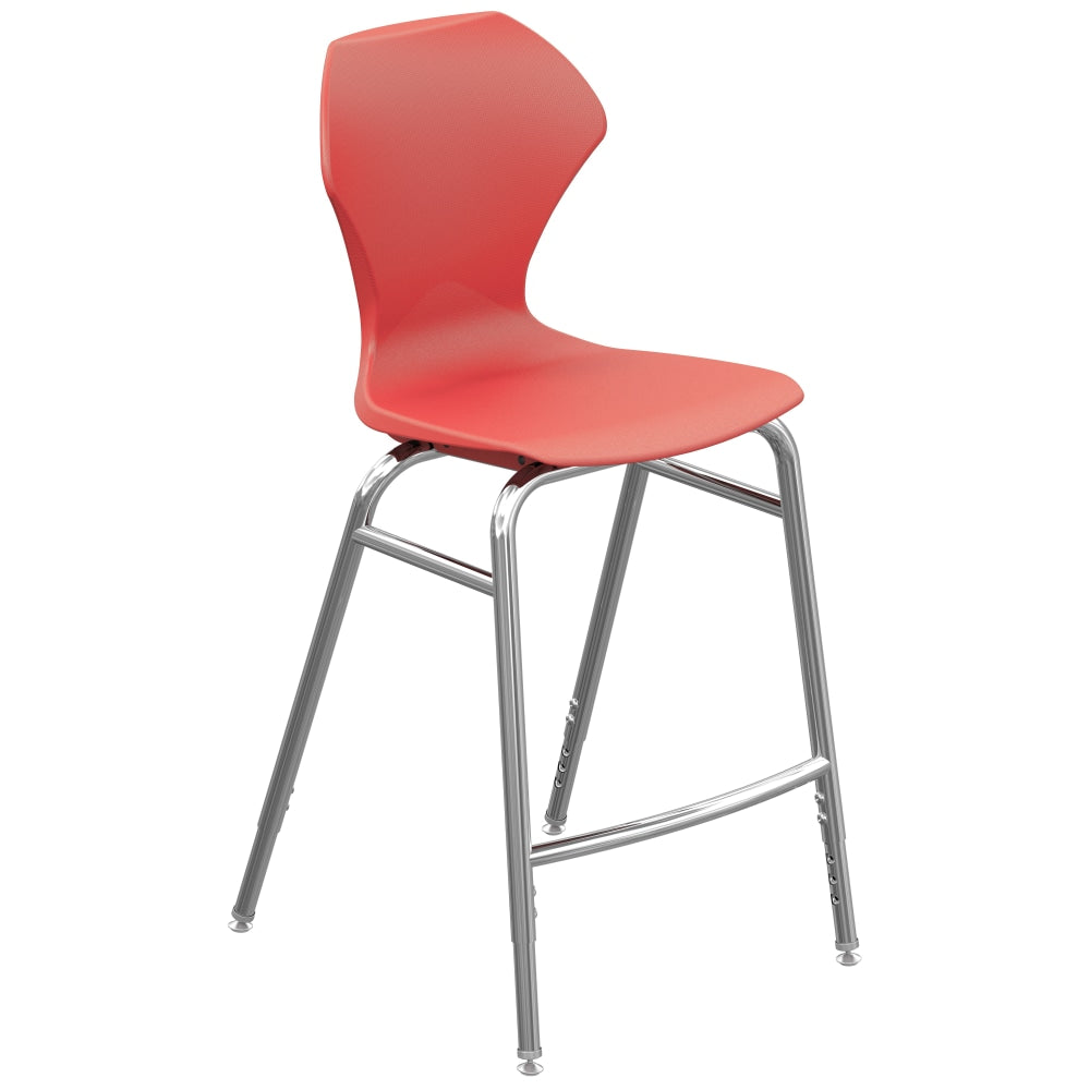 Marco Group Apex Apex Series Adjustable Stool, Red/Chrome