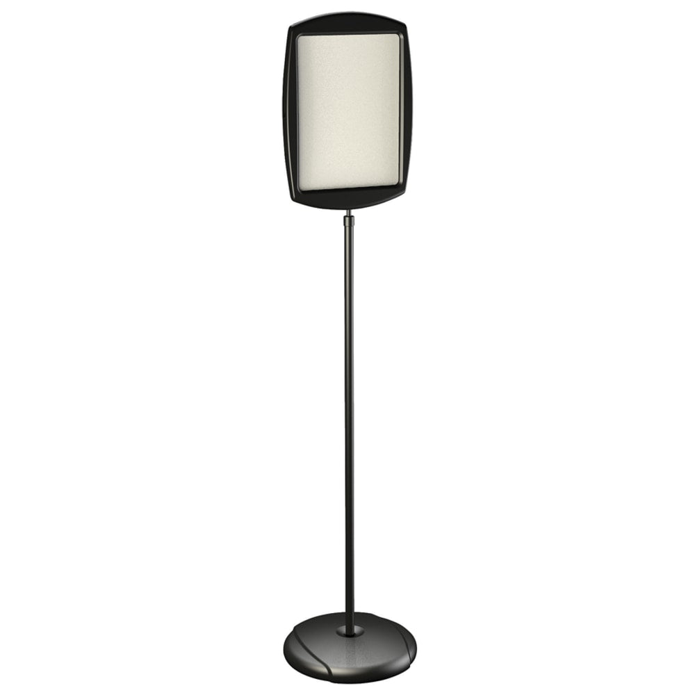 MasterVision Rectangular Easy-Clean Dry-Erase Sign Stand, 15 5/16in x 10 5/8in, Silver/Black