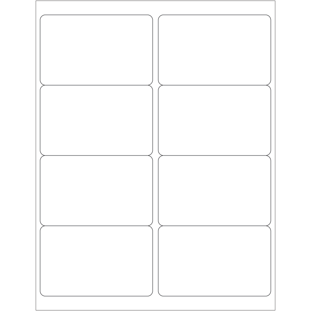 Tape Logic Inkjet/Laser Labels, LL125, Rectangle, 4in x 2 1/2in, White, Case Of 800