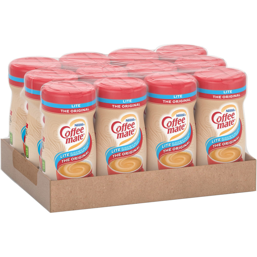 Coffee mate Original Lite Powdered Creamer Canister - Gluten-Free - Original Lite Flavor - 0.69 lb (11 oz) Canister - 12/Carton - 1860 Serving