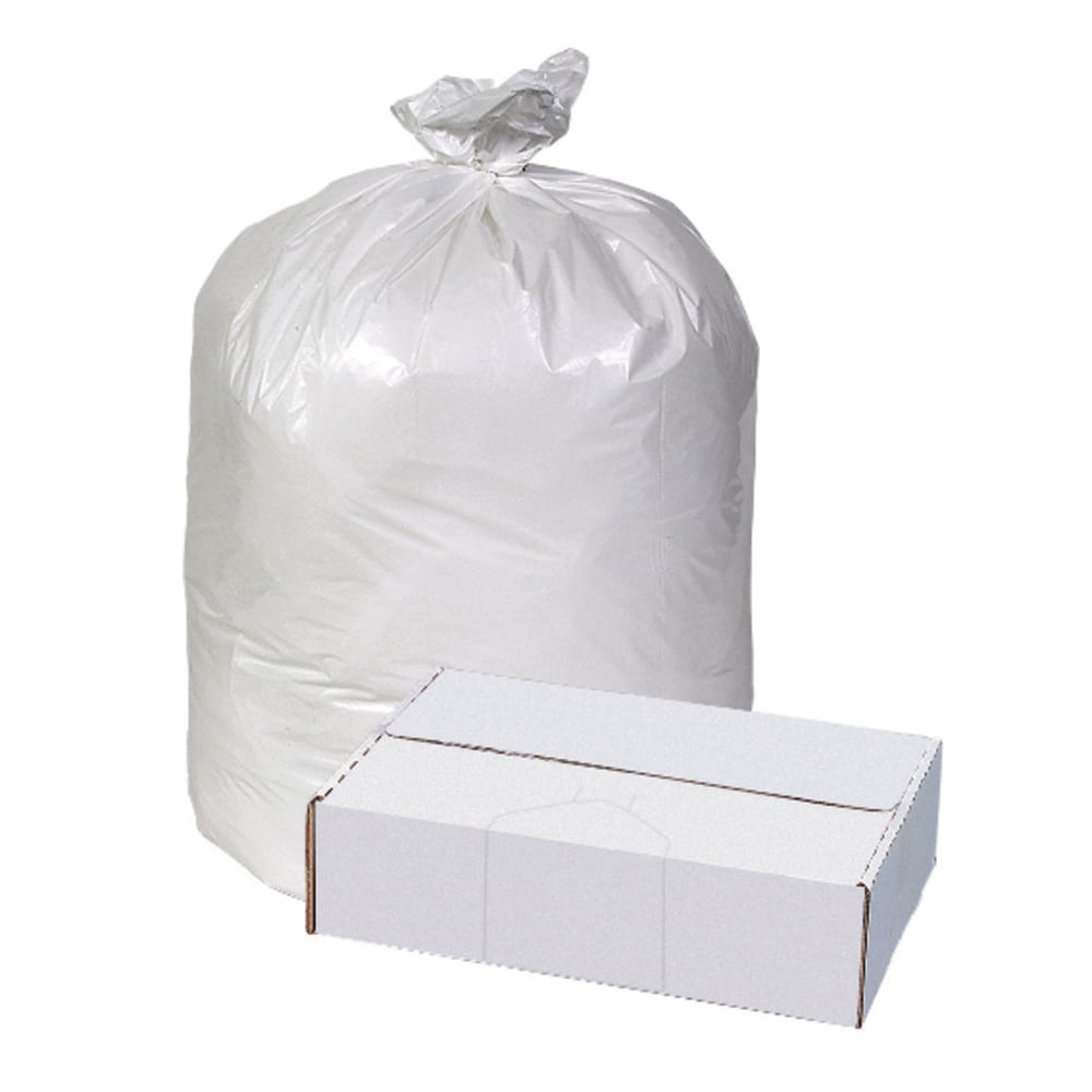 Highmark Linear Low Can Liners, 1.5-mil, 60 Gallons, 38in x 58in, White, Box Of 100