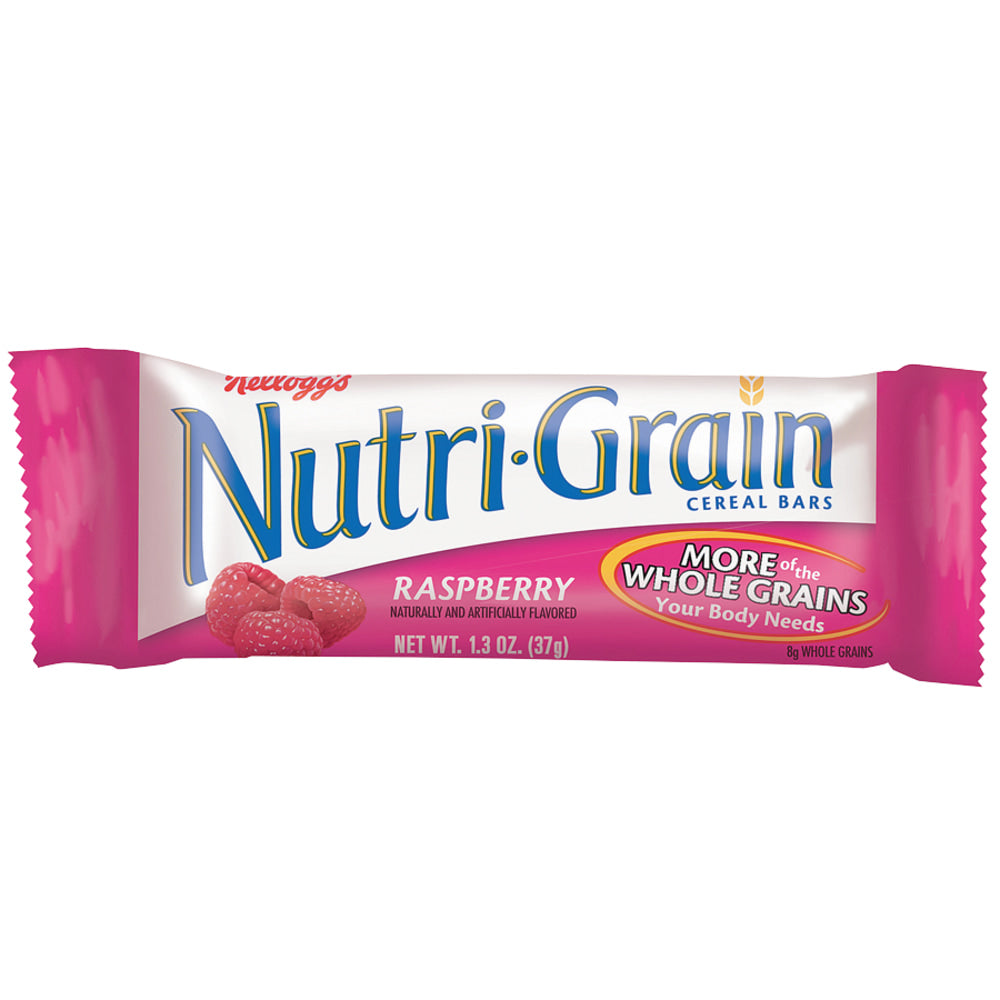 Kelloggs Nutri-Grain Bars, Raspberry, 1.3 Oz, Box Of 16