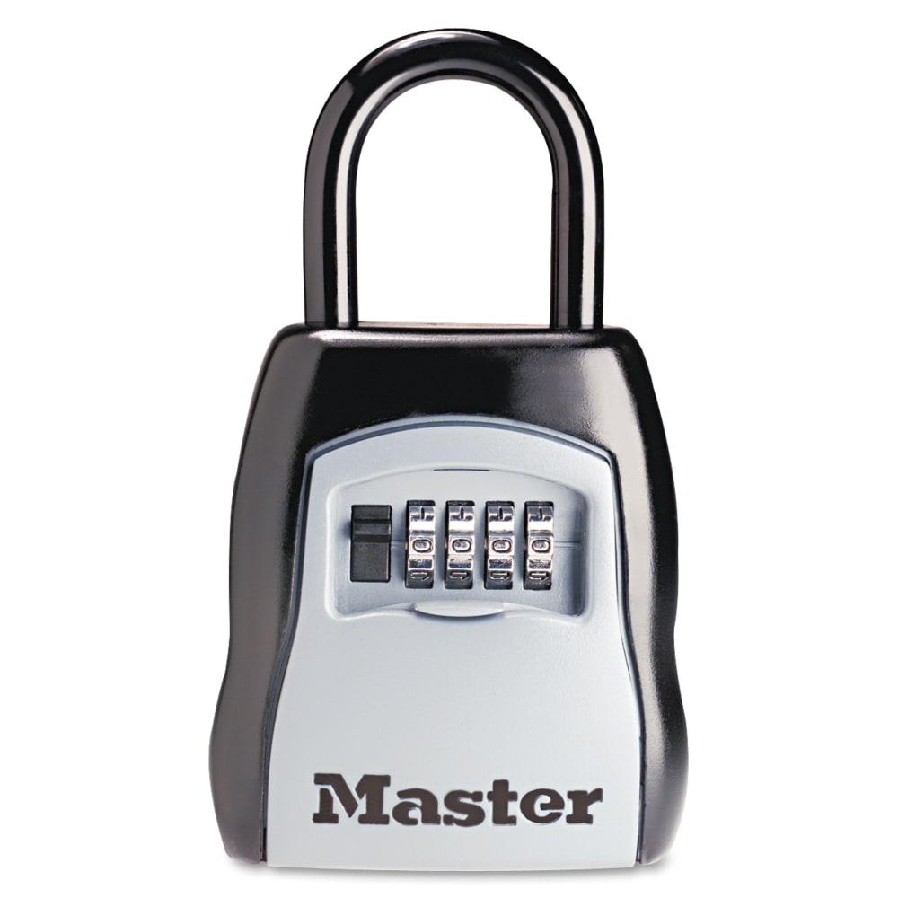 Master Lock Portable SafeSpace Key Storage Lock Box, 4-3/5in x 3-7/8in, Black