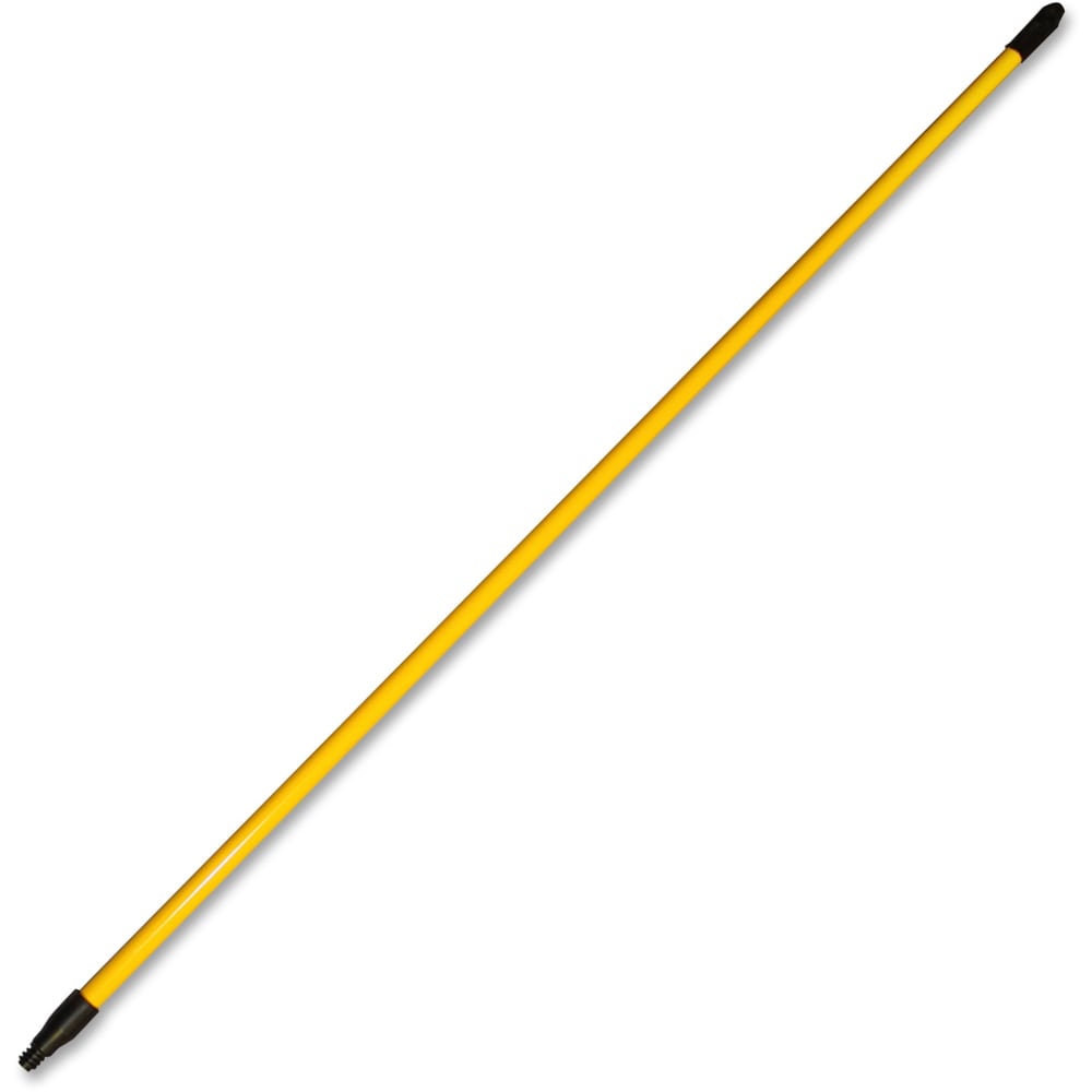 Genuine Joe 60in Extension Handle - 60in Length - 1in Diameter - Yellow - Fiberglass, Nylon - 1 Each