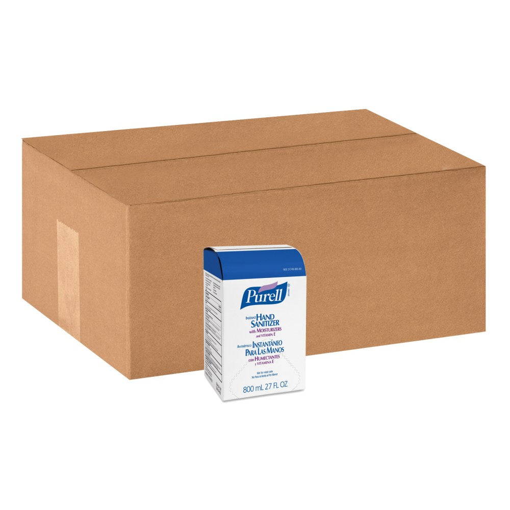 Purell Instant Hand Sanitizer Refills, Unscented, 800 mL, Case Of 12