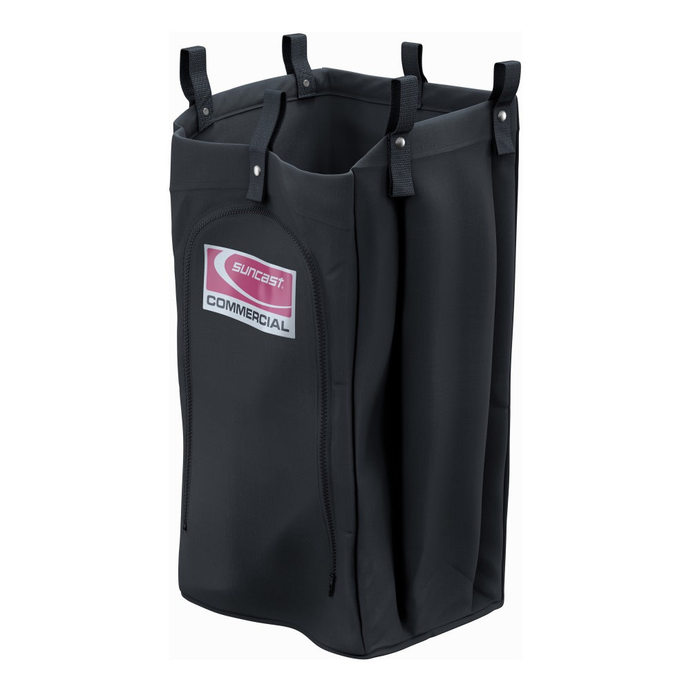 Suncast Commercial Standard Housekeeping Bag, 29-15/16inH x 15-1/4inW x 12-1/16inD, Black