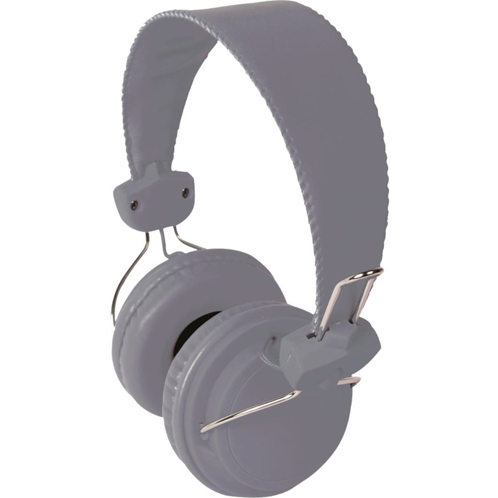 HamiltonBuhl Headset with In Line Microphone Gray - Mini-phone - Wired - 32 - 20 Hz - 20 kHz - Over-the-head - Binaural - Circumaural - 5 ft Cable - Gray