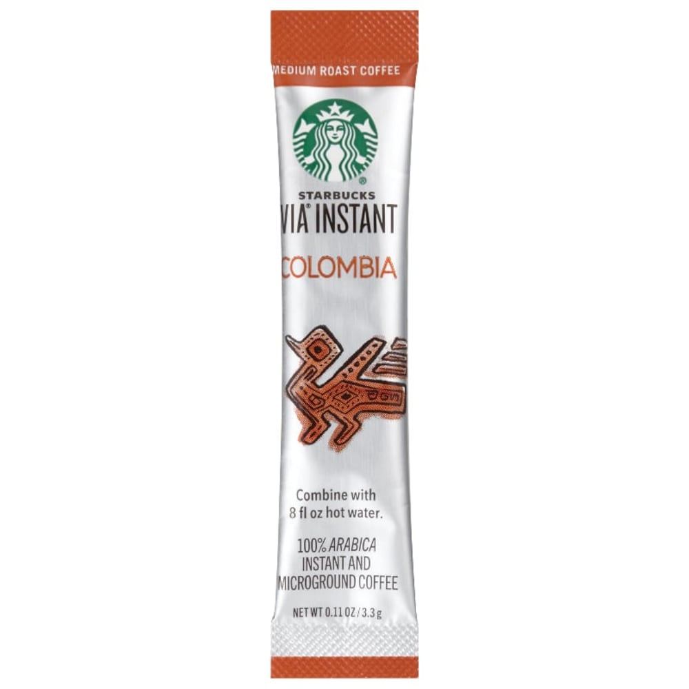 Starbucks VIA Ready Brew Coffee, Colombian, 0.1 Oz Per Bag, Carton Of 8 Bags