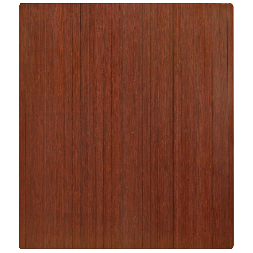 Anji Mountain Bamboo Roll-Up Chair Mat, 48in x 42in, 1/4in-Thick, Dark Cherry