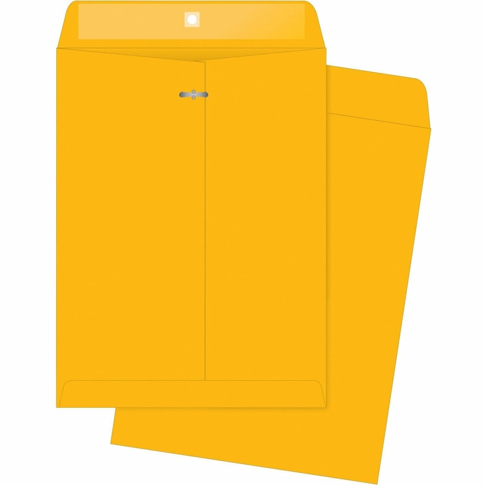 Business Source Kraft Envelopes - Clasp - #97 - 10in Width x 13in Length - 32 lb - Clasp - Kraft - 100 / Box - Brown Kraft