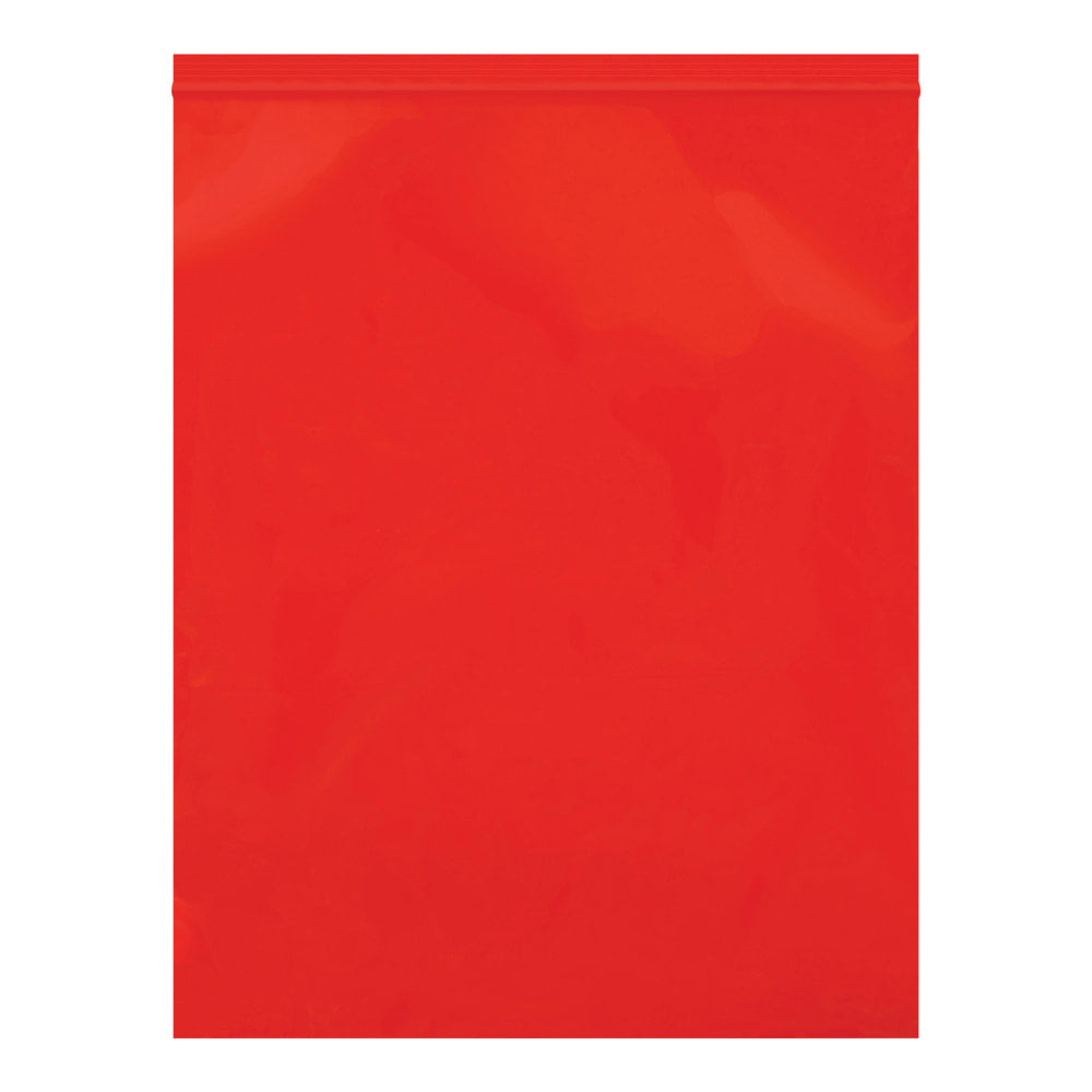 Partners Brand 2 Mil Colored Reclosable Poly Bags, 12in x 15in, Red, Case Of 1000