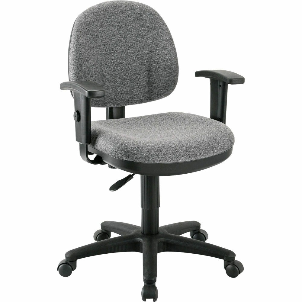 Lorell Millenia Pneumatic Task Chair, Removeable Arms, Gray
