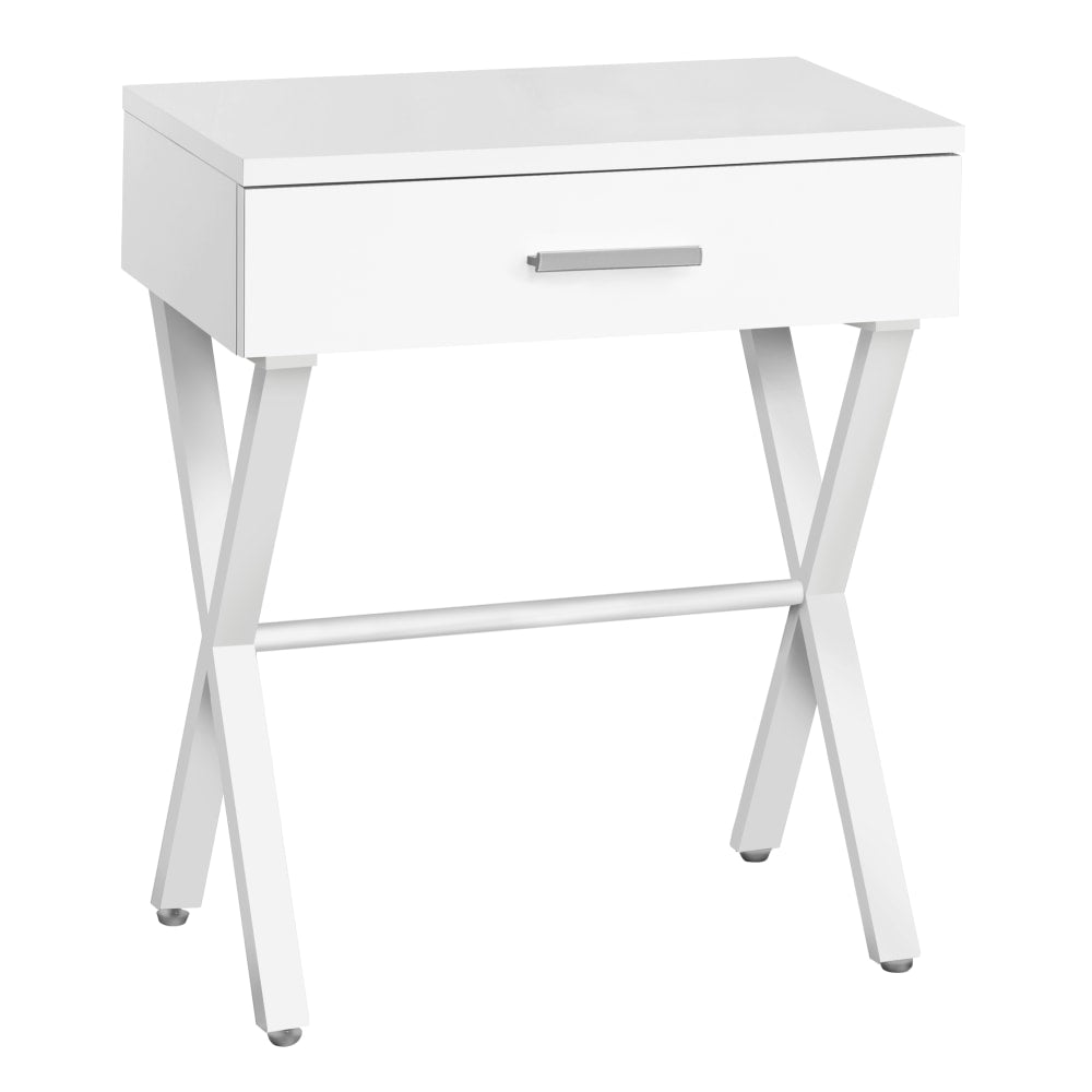 Monarch Specialties Shayne Accent Table, 22-1/4inH x 18-1/4inW x 12inD, White