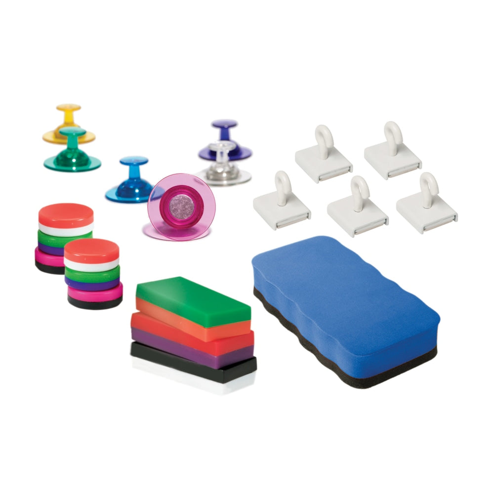 Dowling Magnets Magnetic Whiteboard 21-Piece Accessories Bundle