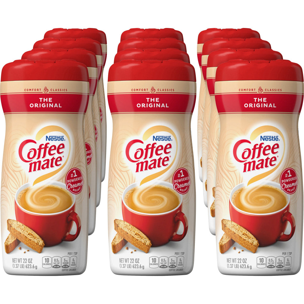 Nestle Coffee-mate Coffee Creamer Original - 22oz Powder Creamer - Original Flavor - 1.37 lb (22 oz) - 12/Carton