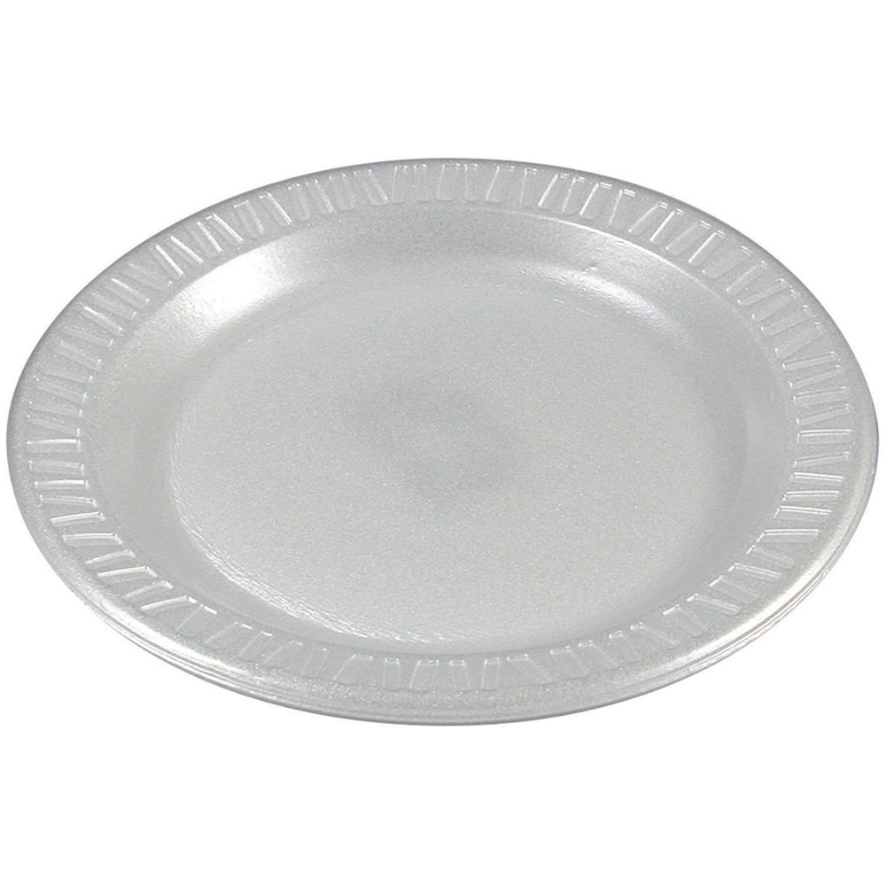 Dart Laminated Foam Plates, 6in Diameter, White, Pack Of 125
