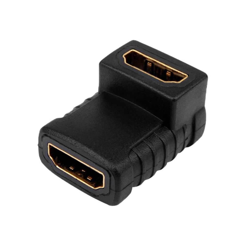 4XEM - HDMI coupler - HDMI female to HDMI female - black - 90 deg. connector - for P/N: 4XHDMI4K2KPRO100, 4XHDMIVGAFAB