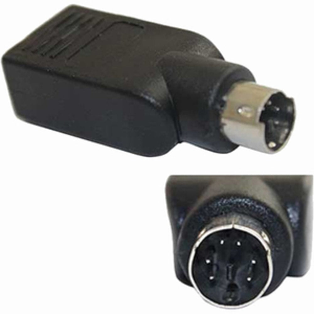 4XEM 6-Pin PS/2 Male To USB Female Keyboard Adapter - 1 Pack - 1 x 4-pin Type A USB Female - 1 x 6-pin Mini-DIN (PS/2) Keyboard/Mouse Male